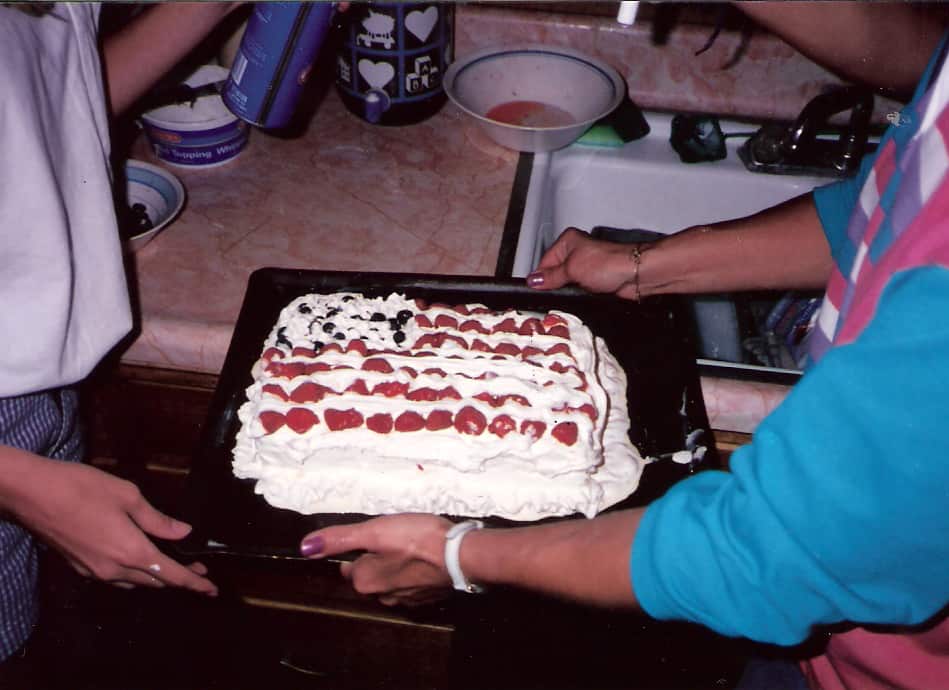 Stars and Stripes cake circa 1992