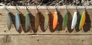 Handmade fishing lures by Marshall's Minnows