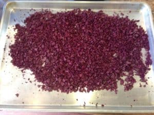 Beet Granules for Beet Powder out of Dehydrator