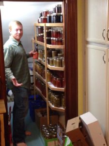 Our preserves pantry under the stairs