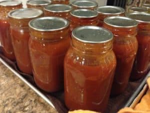 Pressure canned homemade spaghetti sauce