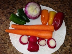 The vegetables I used for my quick pickles.