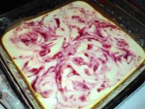 Skinnytaste Cheesecake with Homemade Strawberry Jam Swirl