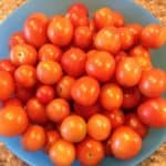 The last of the cherry tomatoes from the garden