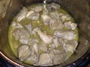 Cubed pork in the Instant Pot