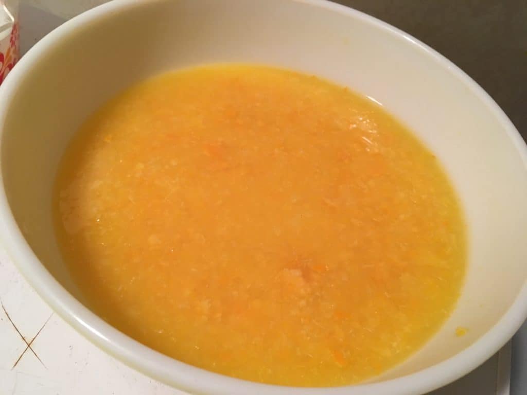 The orange mixture for my husband's orange marmalade