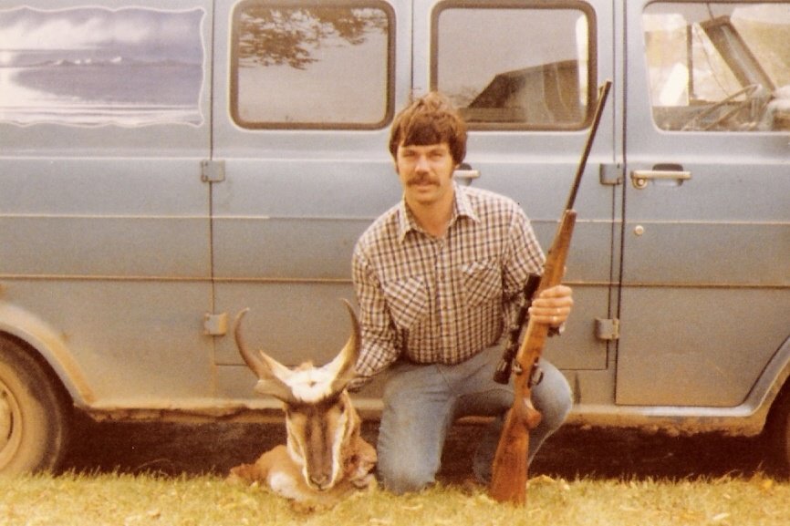 My dad with a buck antelope