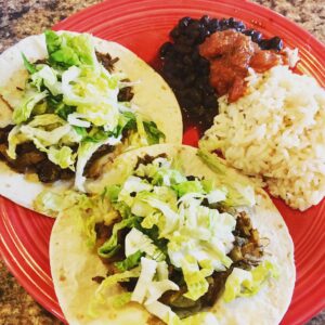Smoked Goose Tacos with Grilled Peppers