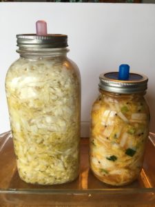 Fermented sauerkraut and kimchi