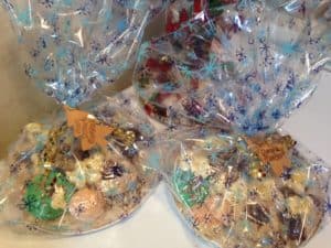 Cookie Trays with Cellophane