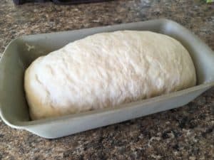 Loaf of bread prior to baking