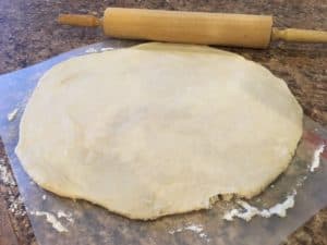 Rolling out Pizza Dough