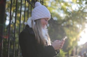 Young woman with smartphone