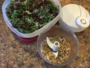 Chopped nuts for kale salad