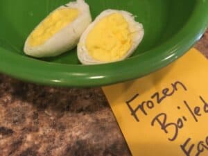 Frozen boiled egg