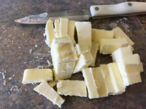 Sliced butter for lemon curd