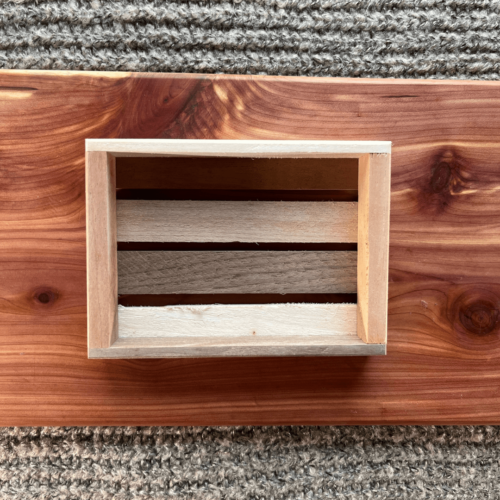 Reclaimed wood tray to use for building your own gift set