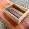 Alternate view of reclaimed wood tray to use for building your own gift set