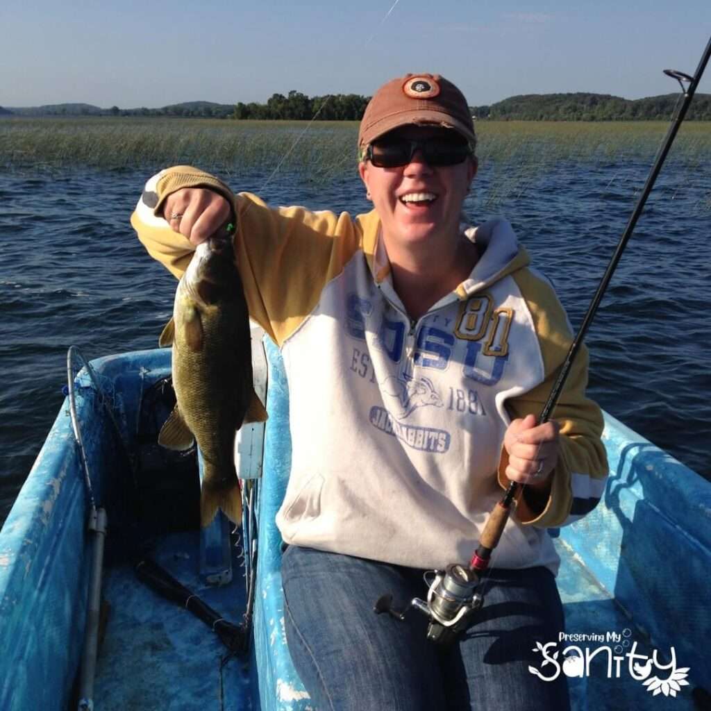 Square - How I Adjust My Routines When Life Gets Busy- Darcy holding fish